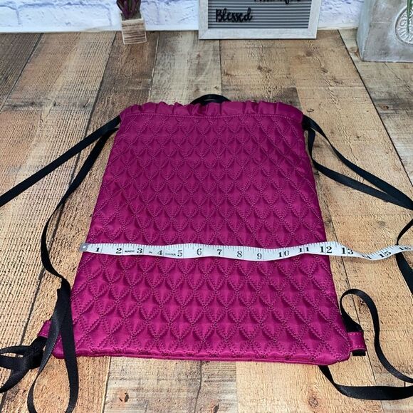 Fabletics raspberry GWP drawstring cinch backpack - Picture 6 of 12